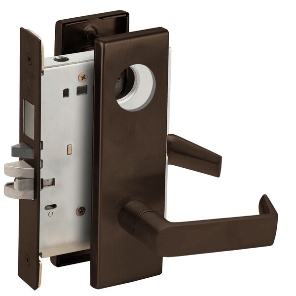 Schlage Entrance Mortise Lock with Deadbolt, 06N Design, Less Cylinder, Oil Rubbed Bronze L9453L 06N 613 - main